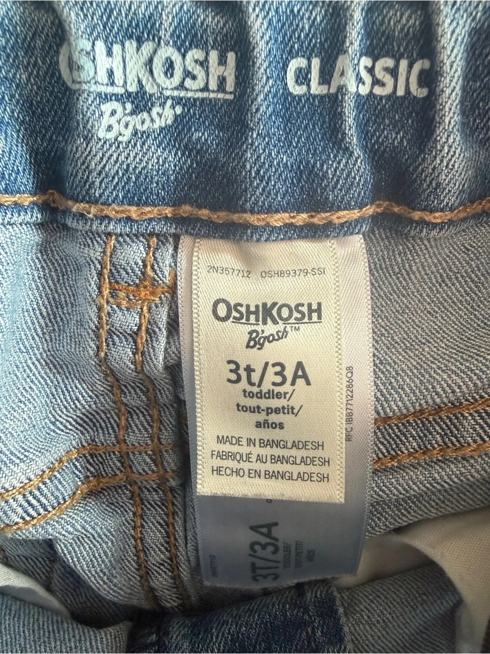 Lot of 4 OshKosh B’gosh Boys Jeans 3T Bundle Straight Classic Multiple Washes - Picture 13 of 14